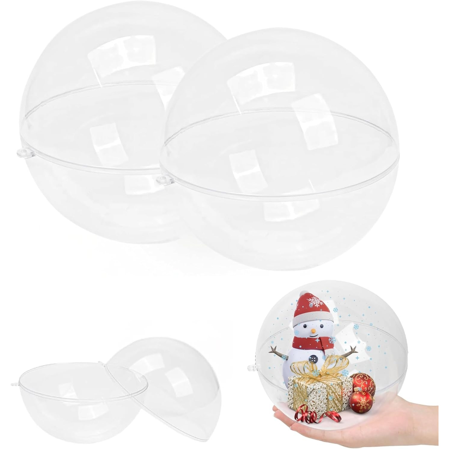Dome Mold Clear - Bola de Adorno Transparente Rellenable, Cúpula