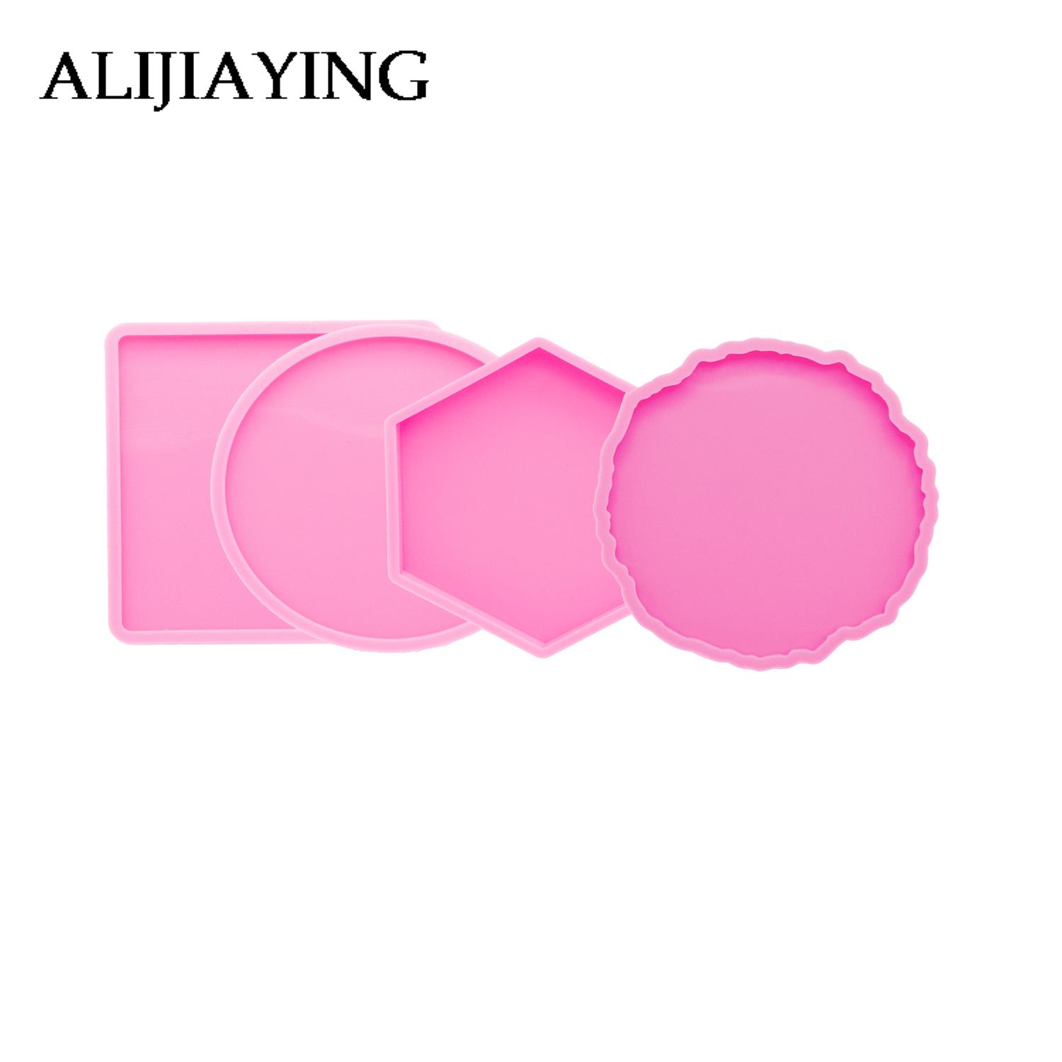 Geode Mold Silicone - DY0278 de superficie lisa Geode posavasos