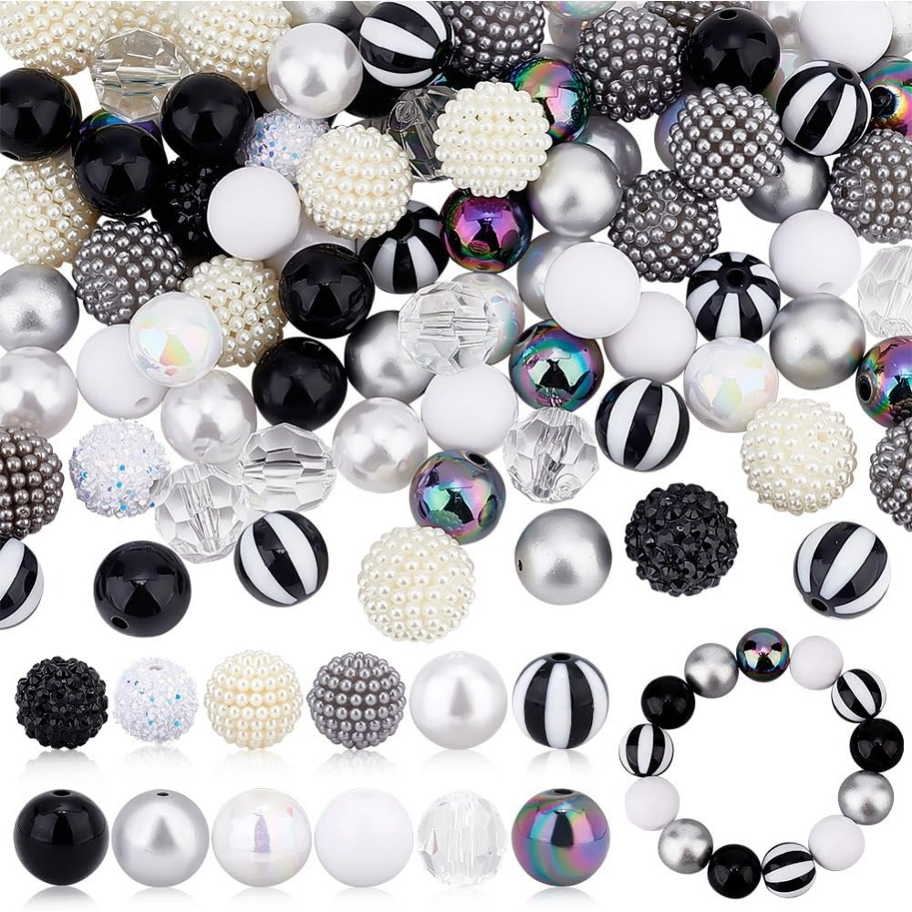 Crafting Resin - 106 Uds. Cuentas gruesas, 12 estilos