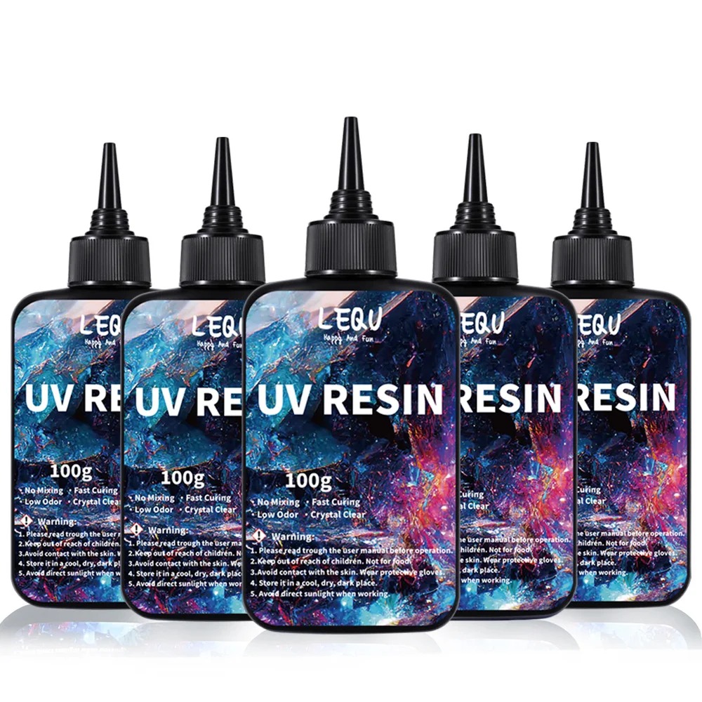 Epoxy Uv Resin Kit - Resina UV transparente de 100g, versión