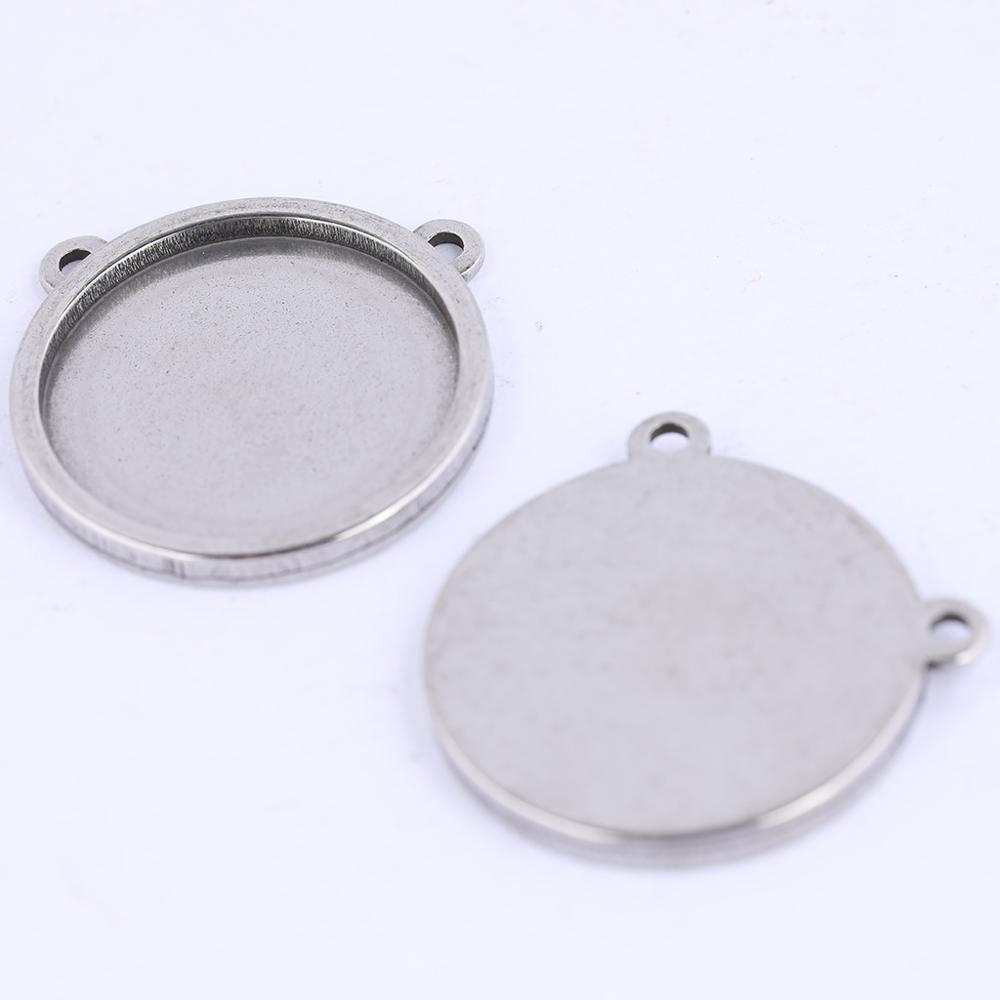 Bezels Set Pendant - Base de cabujón en blanco de