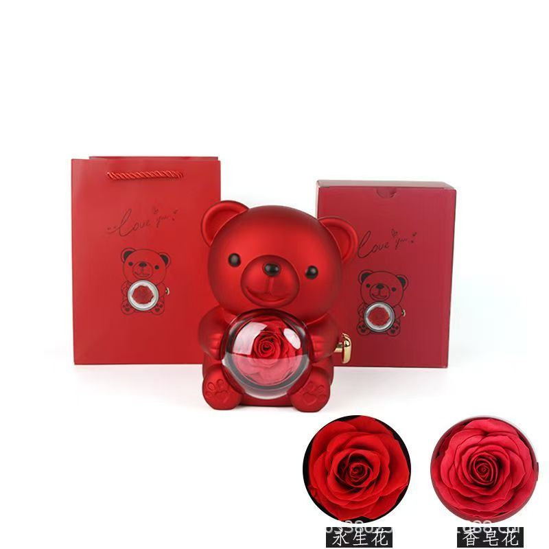 Flower Preservation Resin - Oso de Rosas Preservadas con Anillo