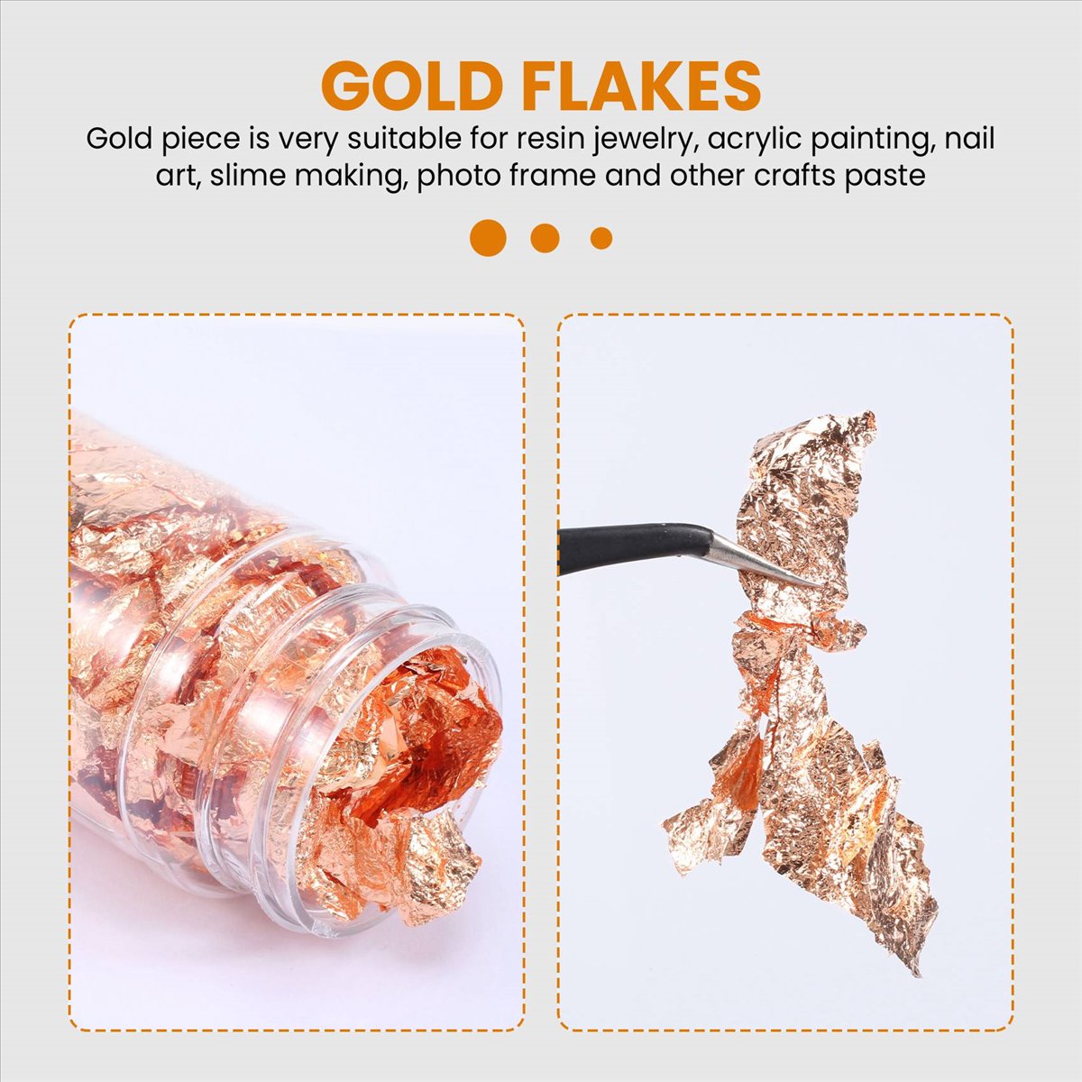 Exquisitos copos de lámina dor - Gold Foil Flakes reseña y precio
