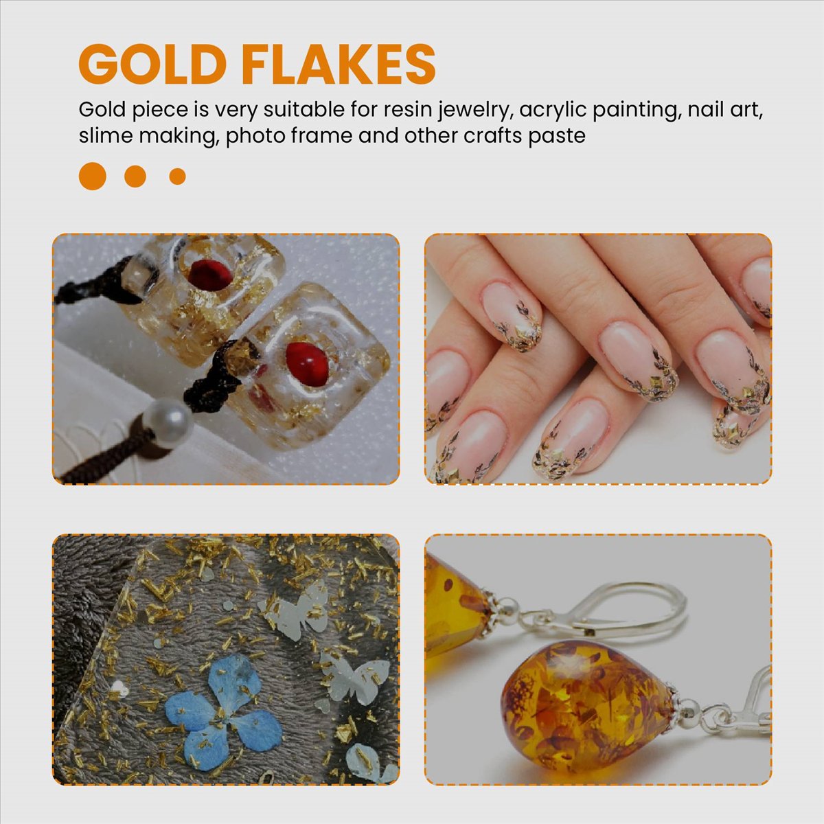 Exquisitos copos de lámina dor - Gold Foil Flakes reseña y precio