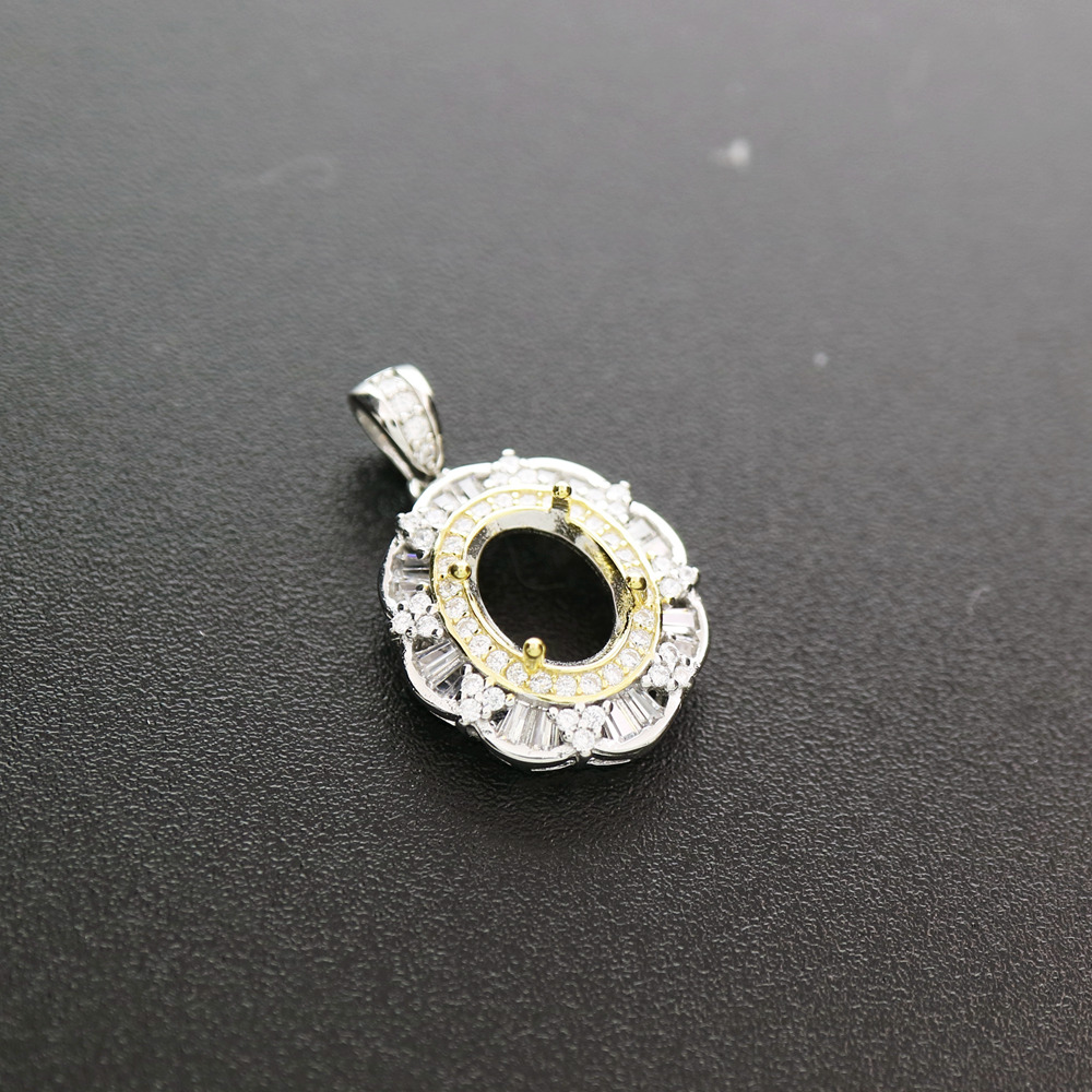 Bisagra ovalada de varios tama - Bezels Set Pendant reseña y precio