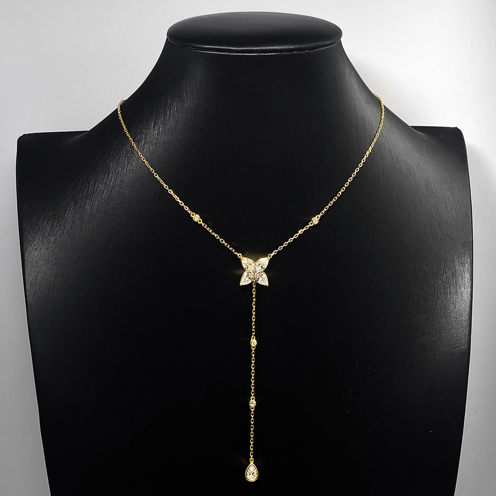 Collar con colgante de moissan - Bezels Set Pendant reseña y precio