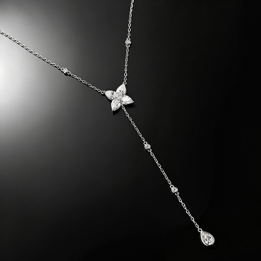 Collar con colgante de moissan - Bezels Set Pendant reseña y precio