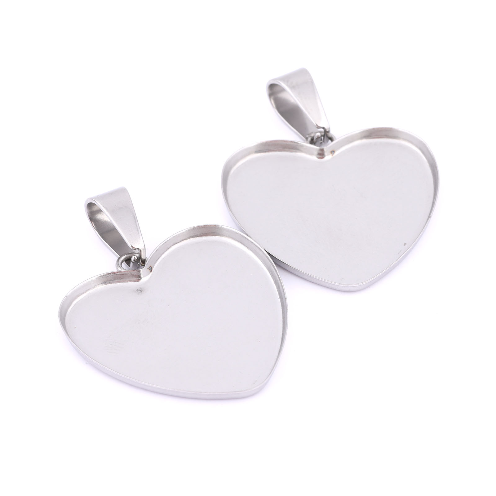 Base de cabujón de corazón de  - Bezels Set Pendant reseña y precio