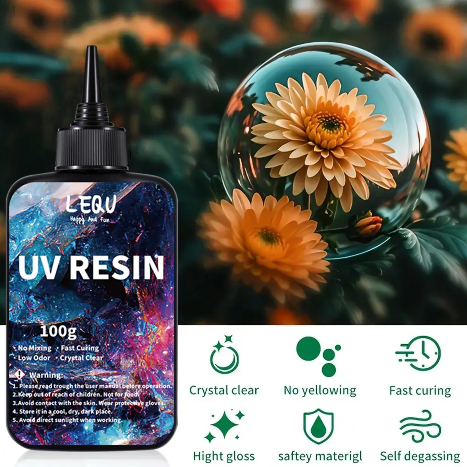 Resina UV transparente de 100g - Epoxy Uv Resin Kit reseña y precio