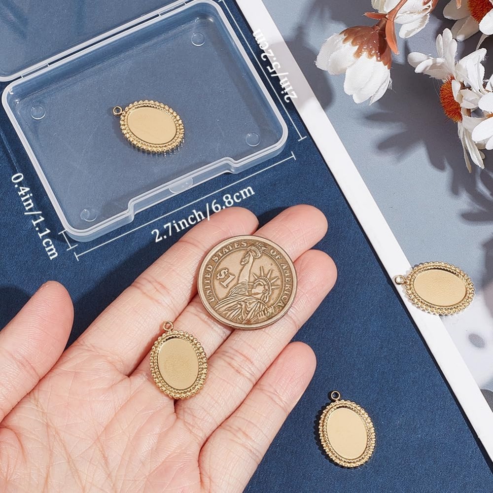 6 uds ajustes de cabujón dijes - Bezels Set Pendant reseña y precio