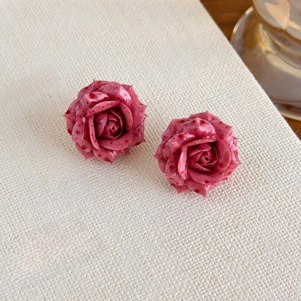 Pendientes de Rosa Artificial  - Flower Preservation Resin reseña y precio