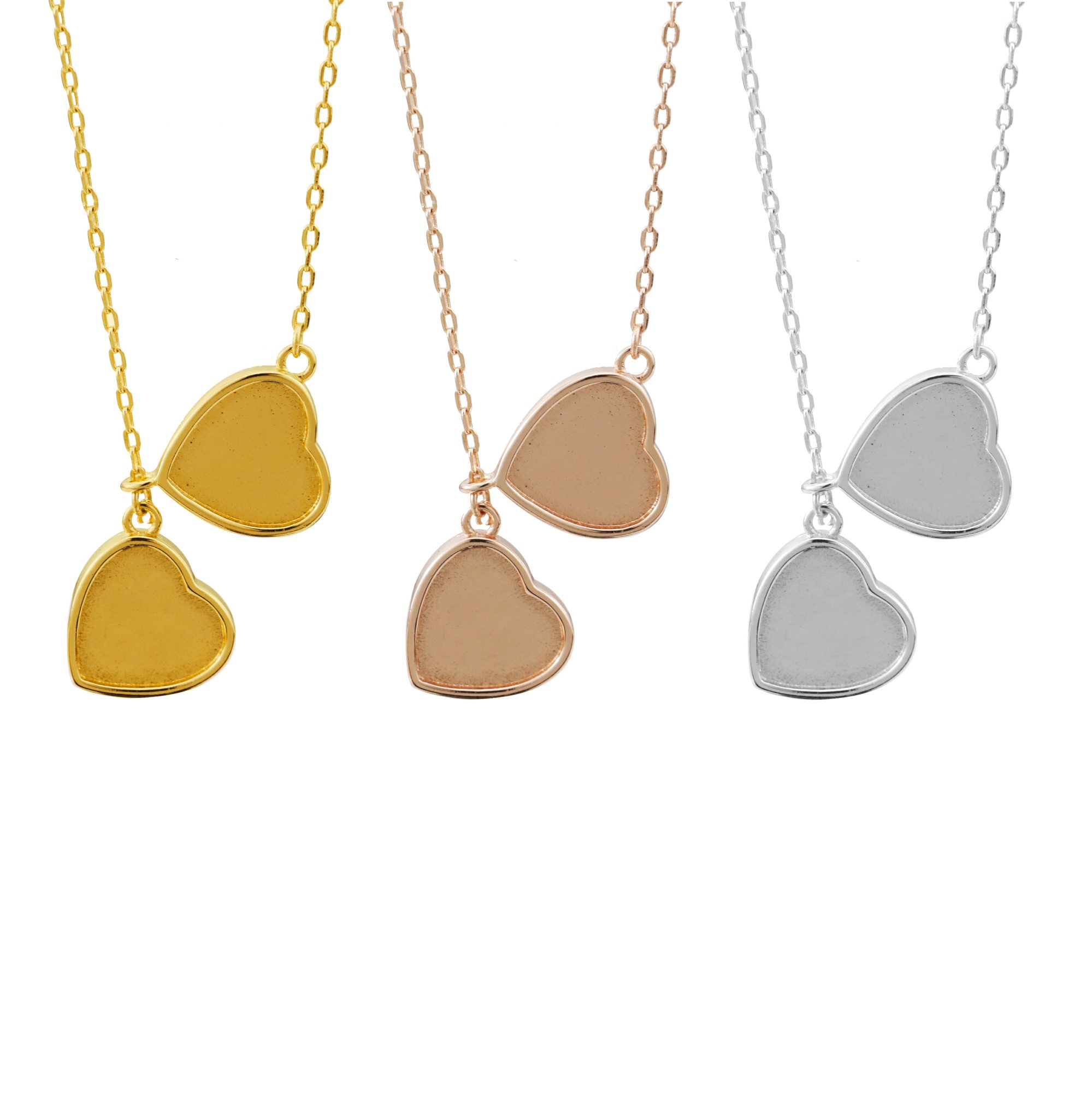 Colgante de Corazón de 10MM pa - Bezels Set Pendant reseña y precio