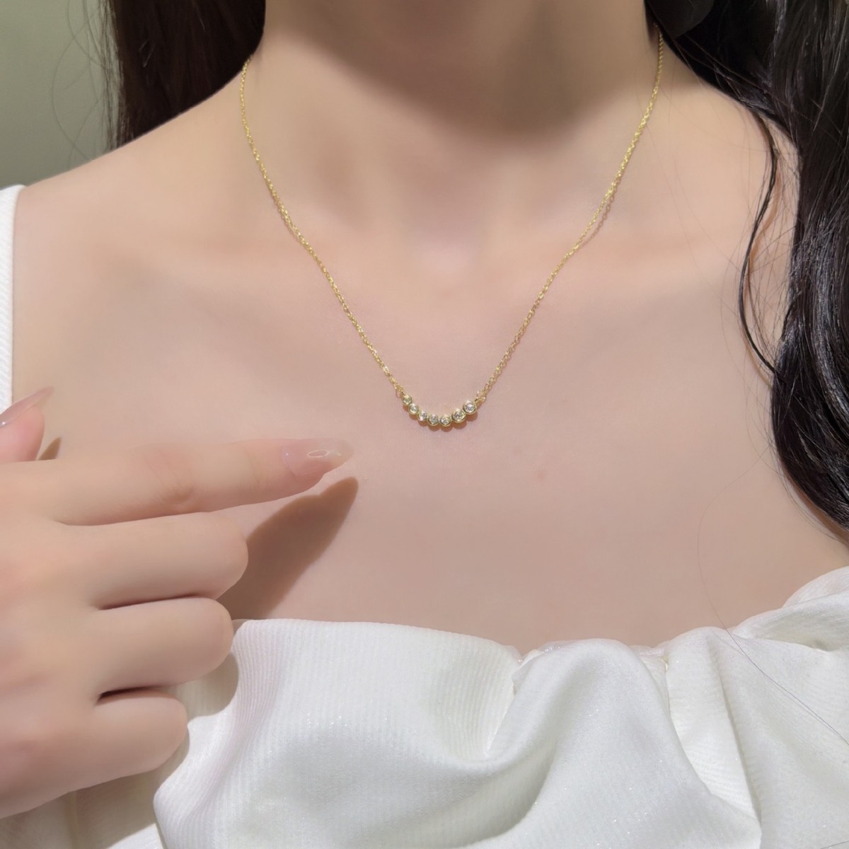 Collar con Colgante de Moissan - Bezels Set Pendant reseña y precio