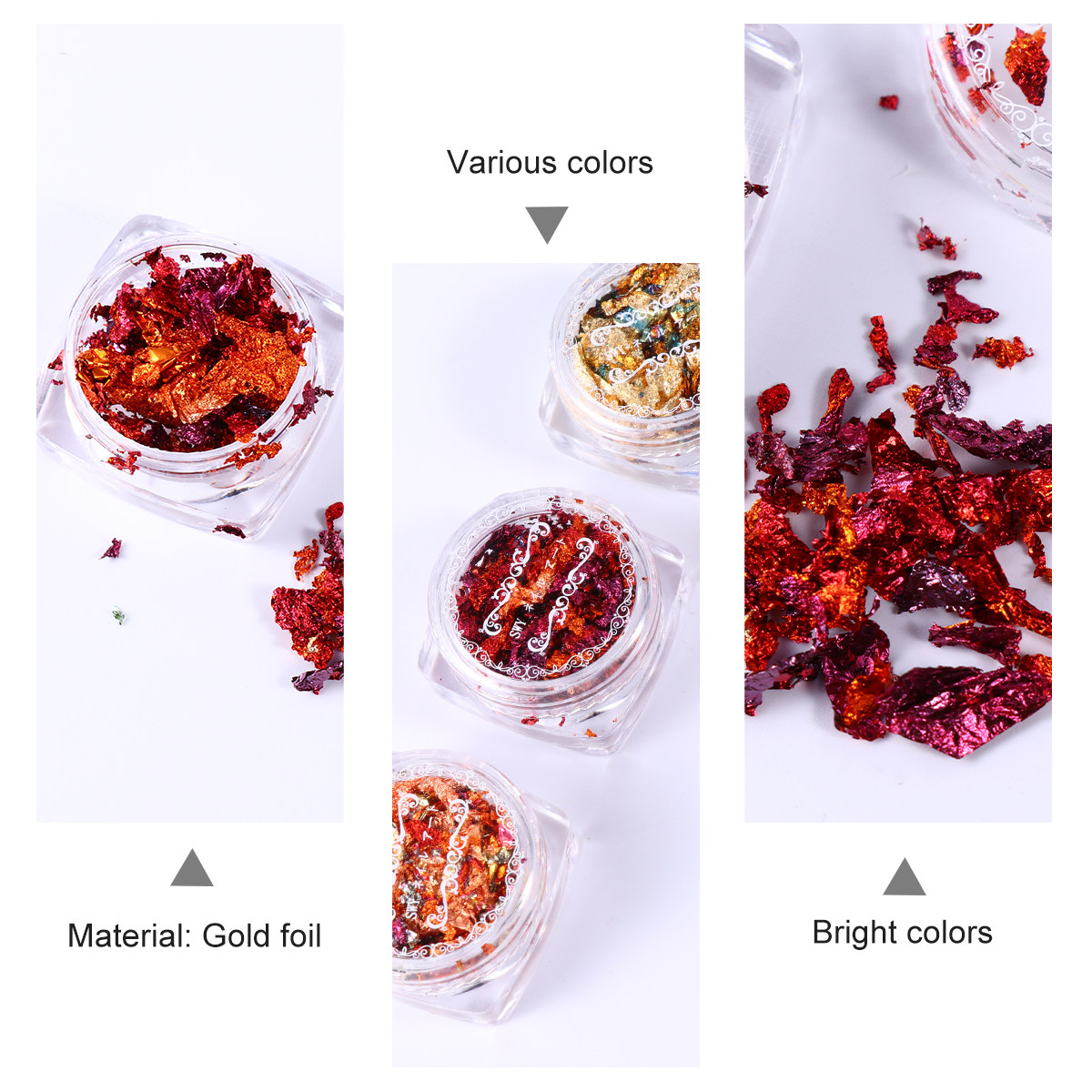 3 Cajas de Hojuelas de Oro Imi - Gold Foil Flakes reseña y precio
