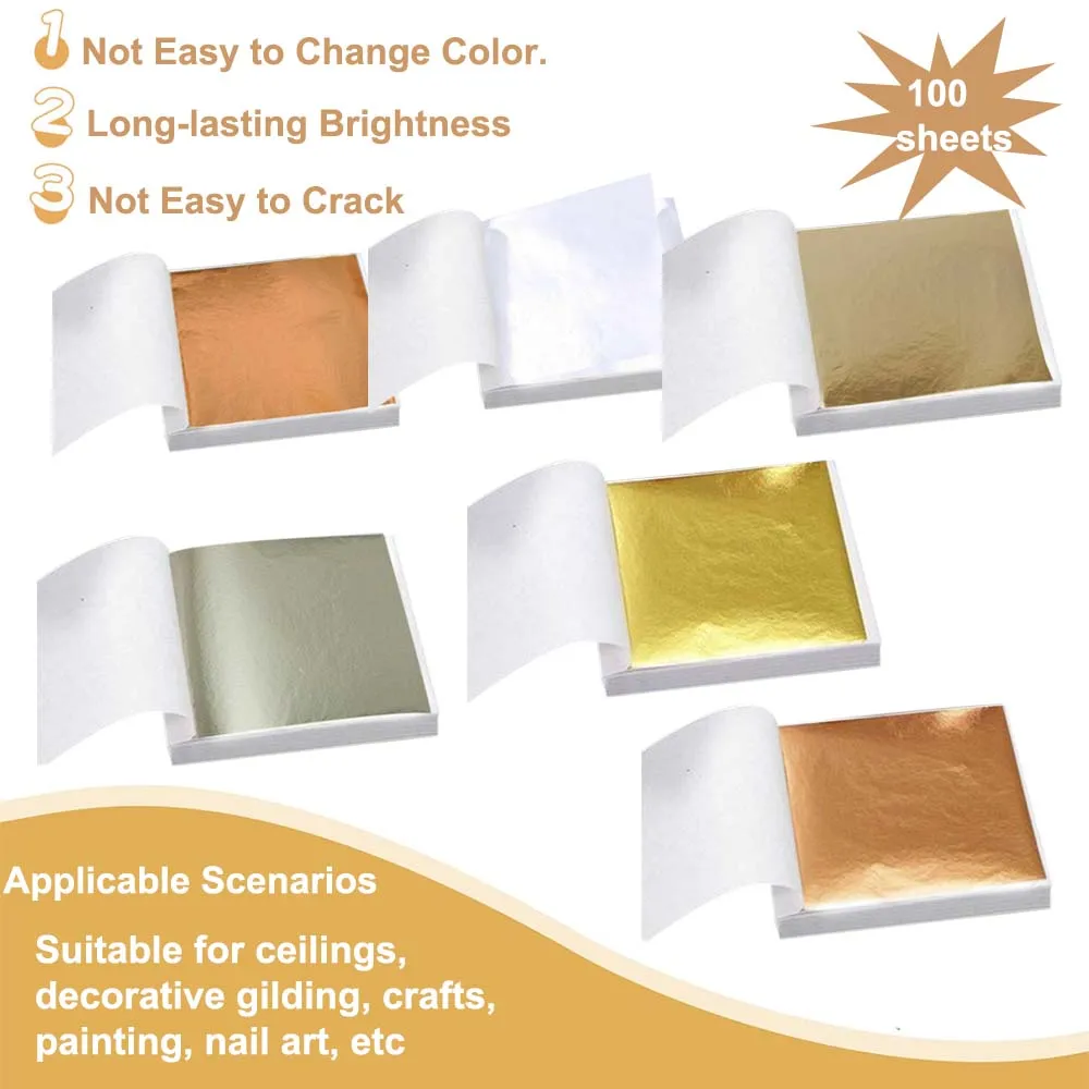 100 Uds. Hojas de aluminio de  - Gold Foil Flakes reseña y precio