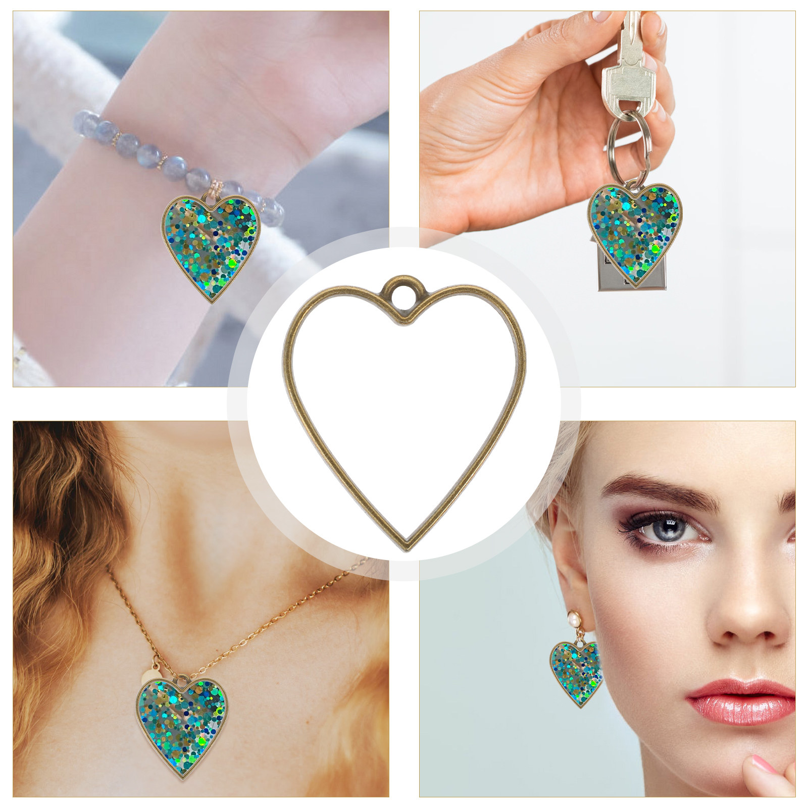 50 piezas de biseles de resina - Bezels Set Pendant reseña y precio